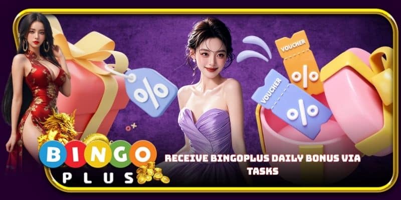 Receive Bingoplus daily bonus via tasks